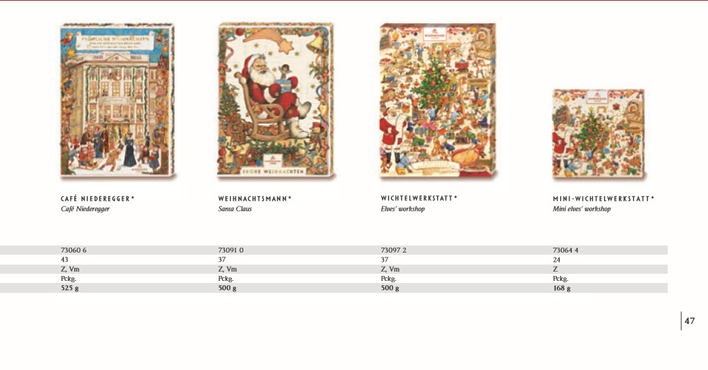 Niederegger Advents Calendars